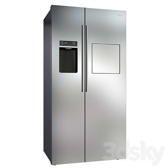 Refrigerator Smeg SBS63XEDH 3DSMax File - thumbnail 1