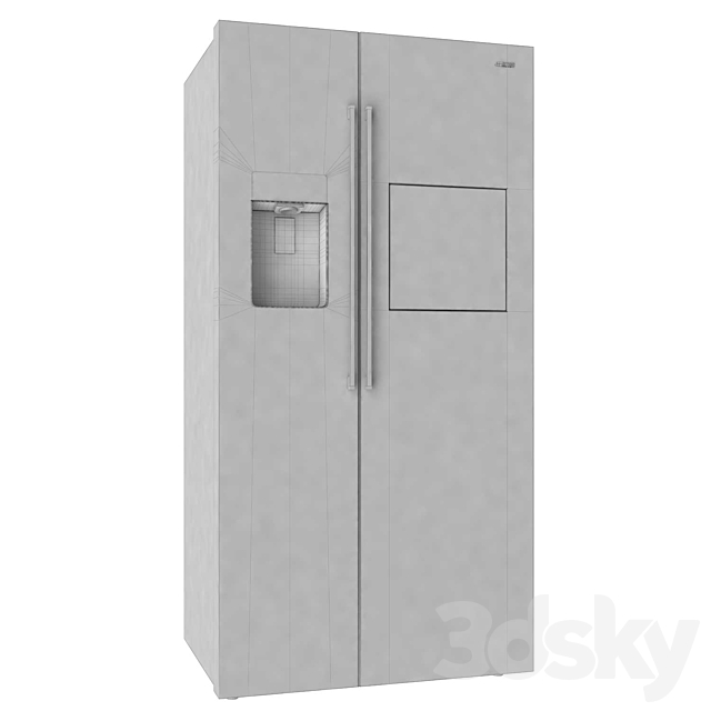 Refrigerator Smeg SBS63XEDH 3DSMax File - thumbnail 3