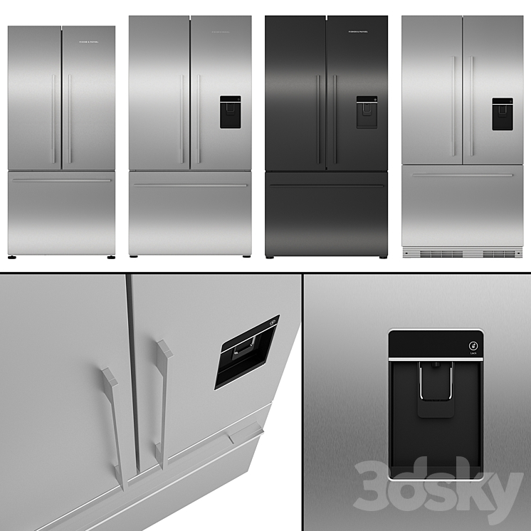 Refrigerators Fisher & Paykel Set 2 3DS Max - thumbnail 1