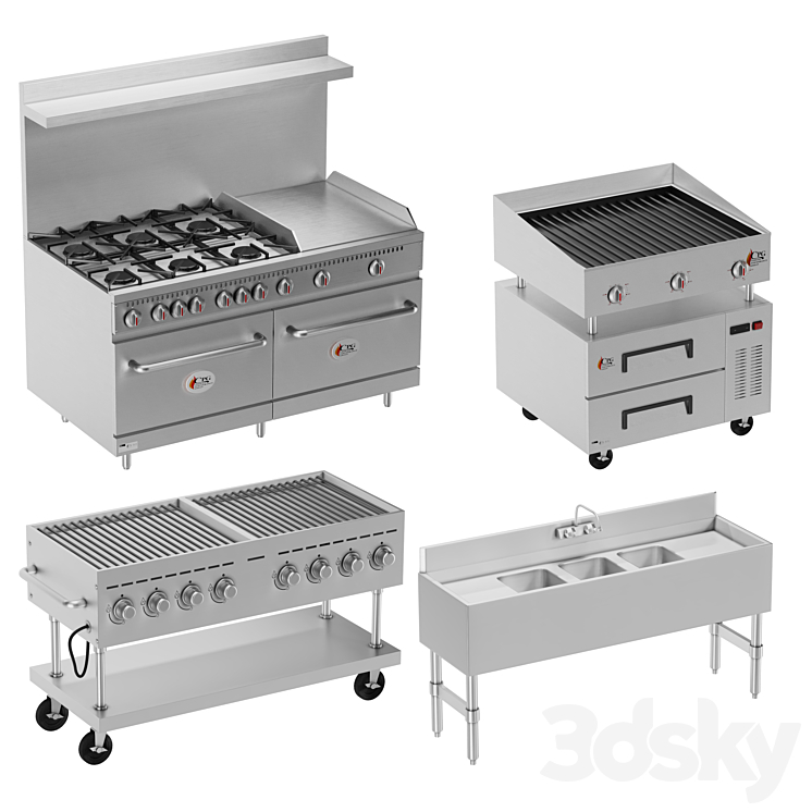 Restaurant Kitchen Equipment vol 01 3DS Max - thumbnail 1