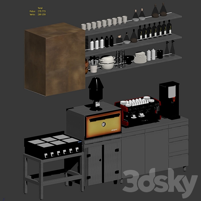 Restaurant Technology Zone Kit v2 3DS Max Model - thumbnail 3