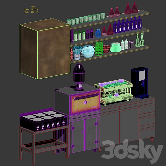 Restaurant Technology Zone Kit v2 3DS Max Model - thumbnail 4