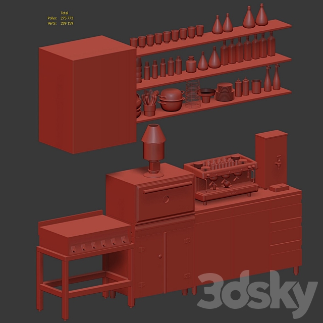 Restaurant Technology Zone Kit v2 3DS Max Model - thumbnail 5