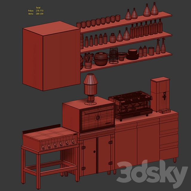 Restaurant Technology Zone Kit v2 3DS Max Model - thumbnail 6