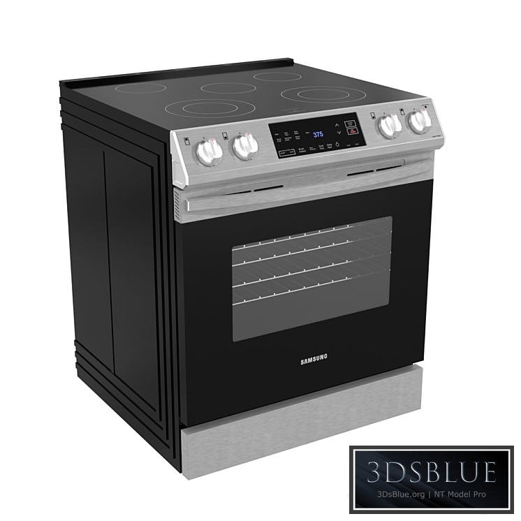 Samsung 6.3 cu. ft. Electric Range with Slide-in Design in Stainless Steel 3DS Max - thumbnail 3