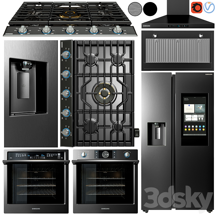 samsung appliance collection 3DS Max - thumbnail 1