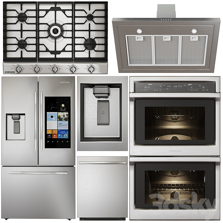 samsung appliances collection 3DS Max - thumbnail 1