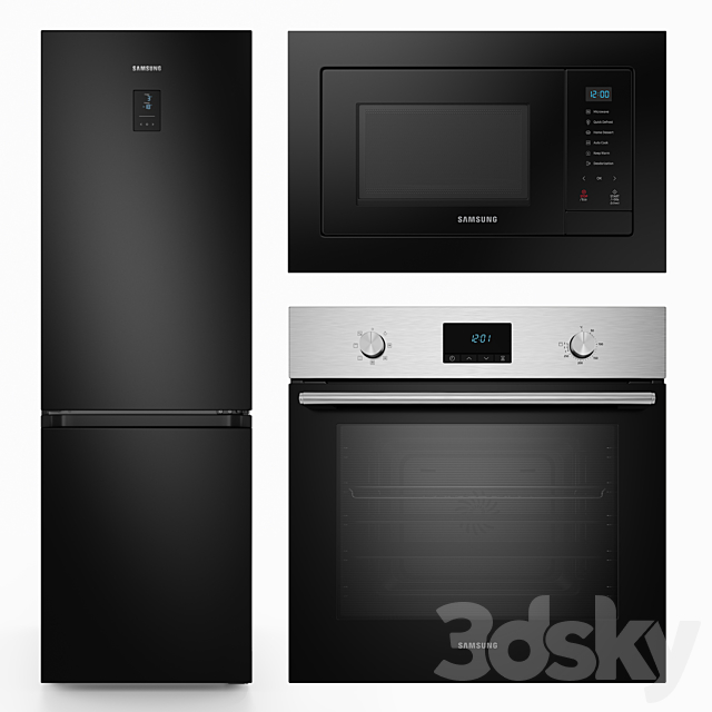 Samsung built-in kitchen appliances 3DSMax File - thumbnail 1