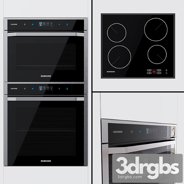 Samsung chef collection – oven nv73j9770rs compact oven nq50j9530bs and hob c61r1aamst 2 3dsmax Download - thumbnail 1