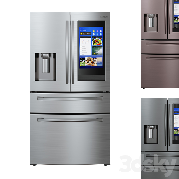 Samsung French Door Refrigerator 3DS Max - thumbnail 1