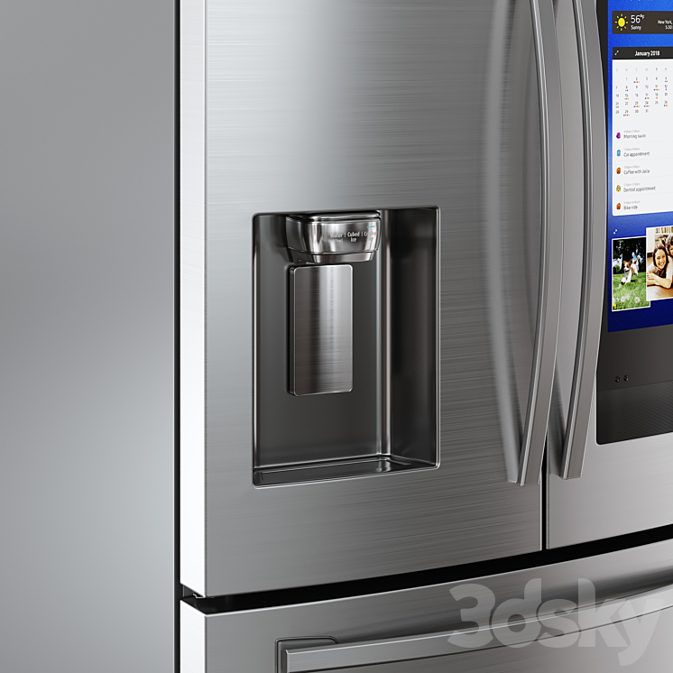 Samsung French Door Refrigerator 3DS Max - thumbnail 2