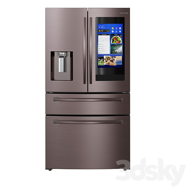 Samsung French Door Refrigerator 3DSMax File - thumbnail 5