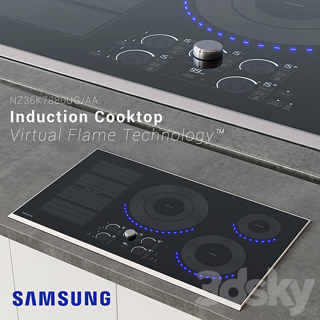 Samsung Induction Cooktop 3ds Max - thumbnail 1