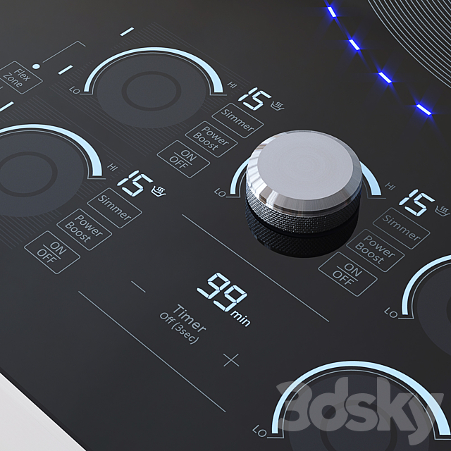 Samsung Induction Cooktop 3ds Max - thumbnail 2