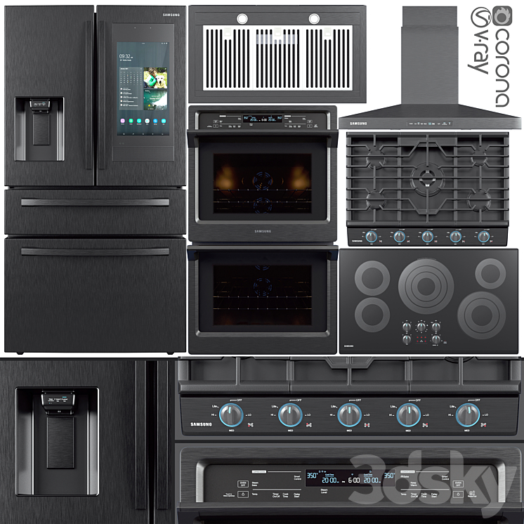 Samsung Kitchen Appliance Set 3DS Max - thumbnail 1