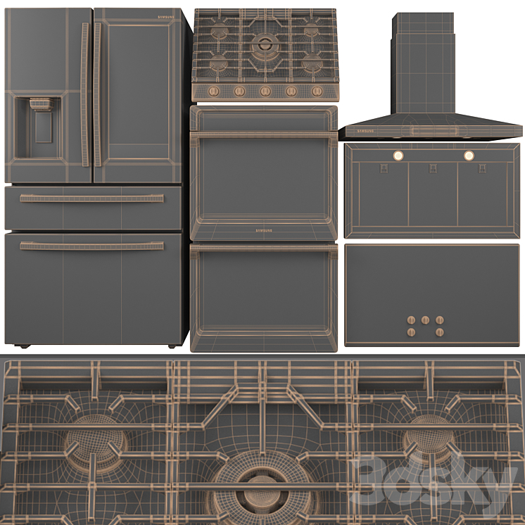 Samsung Kitchen Appliance Set 3DS Max - thumbnail 2