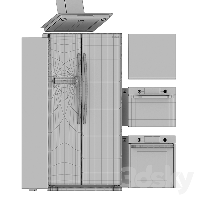 Samsung Kitchen Appliances Set 4 3DSMax File - thumbnail 6