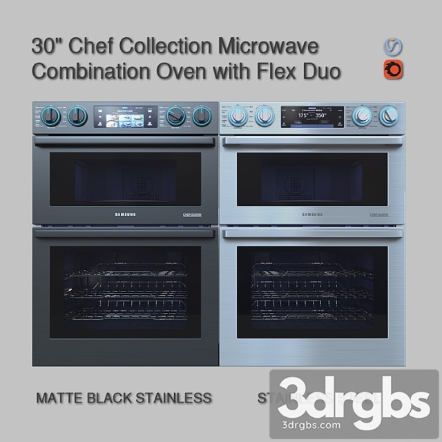 Samsung microwave combination oven 2 3dsmax Download - thumbnail 1