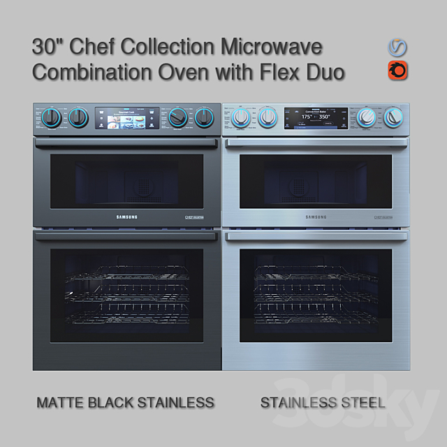 Samsung Microwave Combination Oven 3ds Max - thumbnail 1