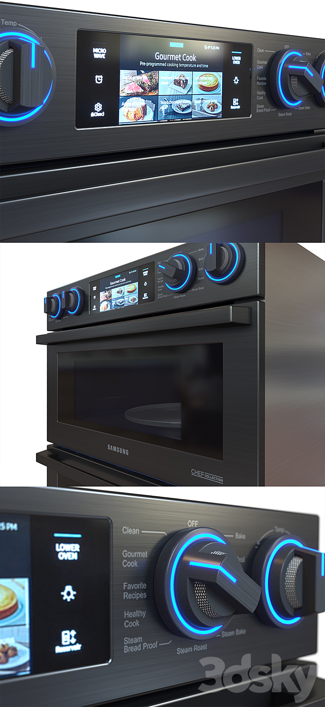 Samsung Microwave Combination Oven 3ds Max - thumbnail 3