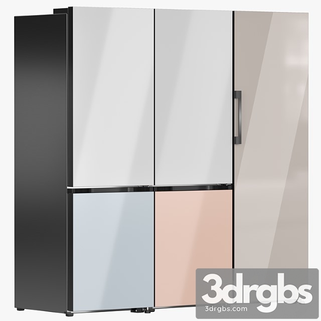 Samsung Refrigerator Collection 04 3dsmax Download - thumbnail 1