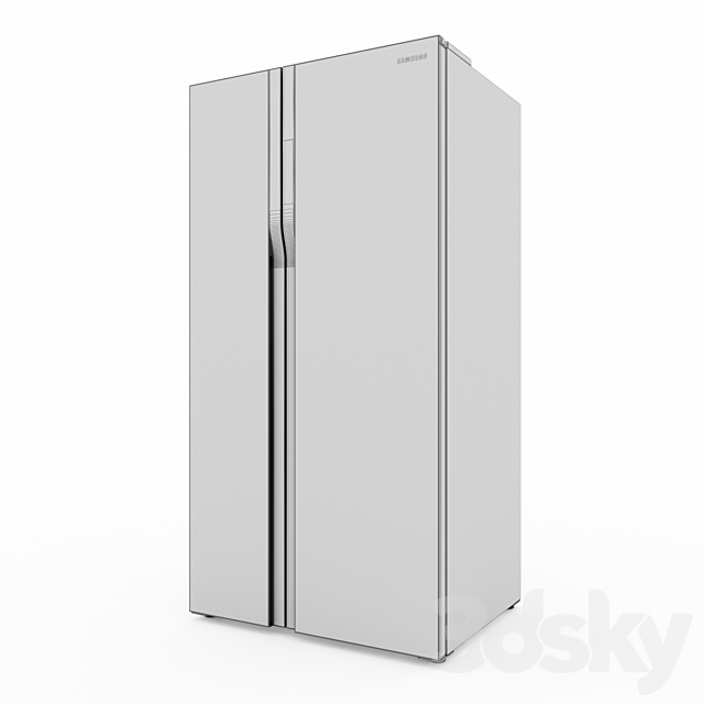 Samsung Side-by-Side Refrigerators 3DS Max Model - thumbnail 4