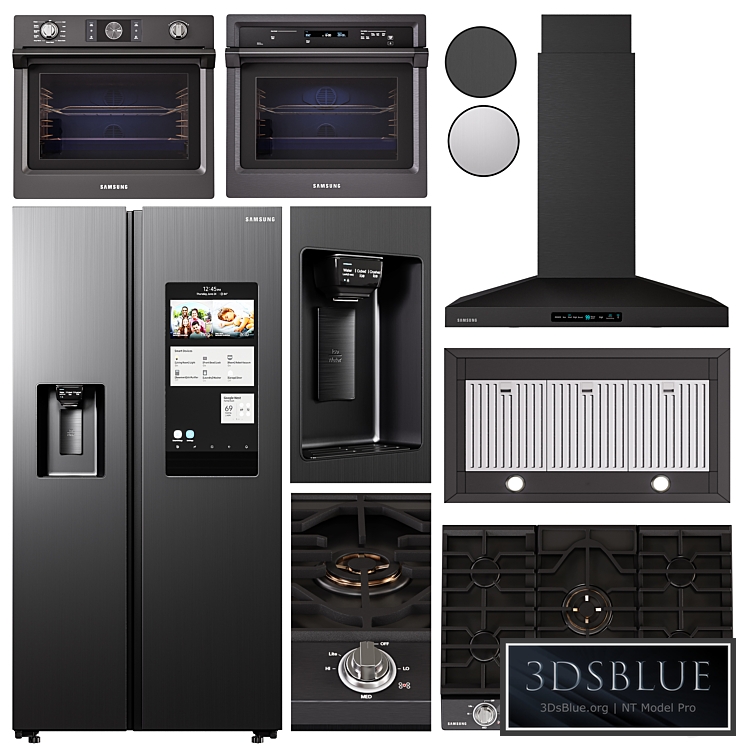 Samsung_Appliances_set01 3DS Max - thumbnail 3