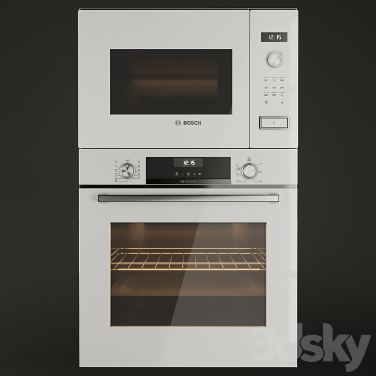 Set Bosch oven 3DS Max - thumbnail 1