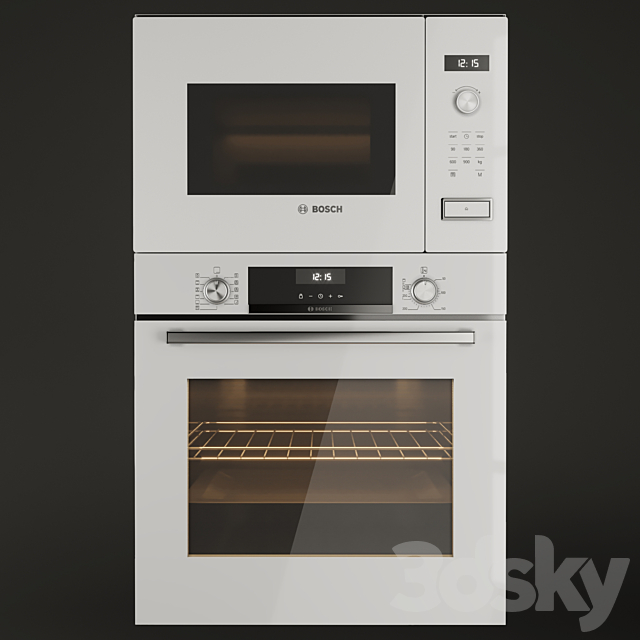 Set Bosch oven 3DSMax File - thumbnail 1