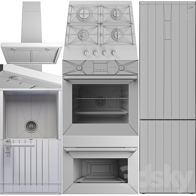 Set of kitchen appliances 3DSMax File - thumbnail 7