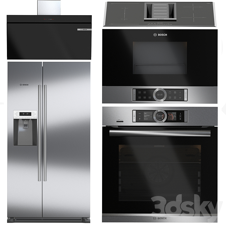 Set of kitchen appliances BOSCH 8 3DS Max - thumbnail 1