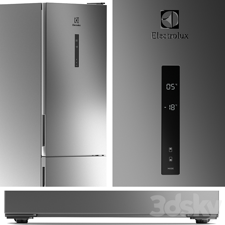 Set of kitchen appliances Electrolux 2 3DS Max Model - thumbnail 2