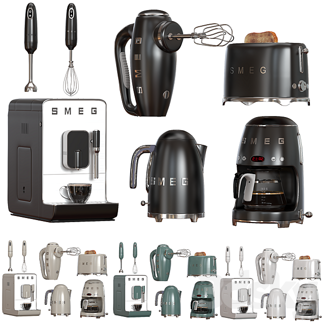 Set of kitchen appliances SMEG 02 3DSMax File - thumbnail 2