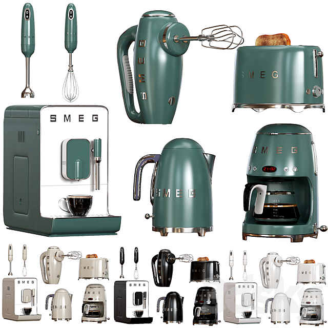 Set of kitchen appliances SMEG 02 3DSMax File - thumbnail 3