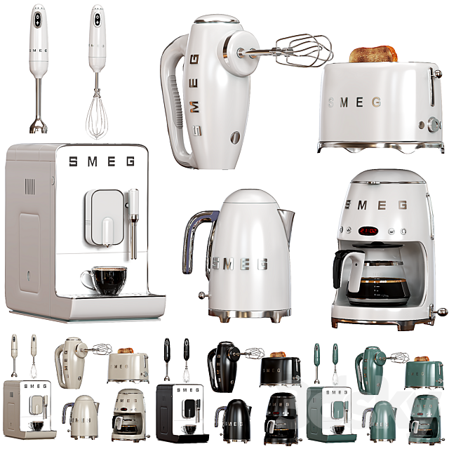 Set of kitchen appliances SMEG 02 3DSMax File - thumbnail 4