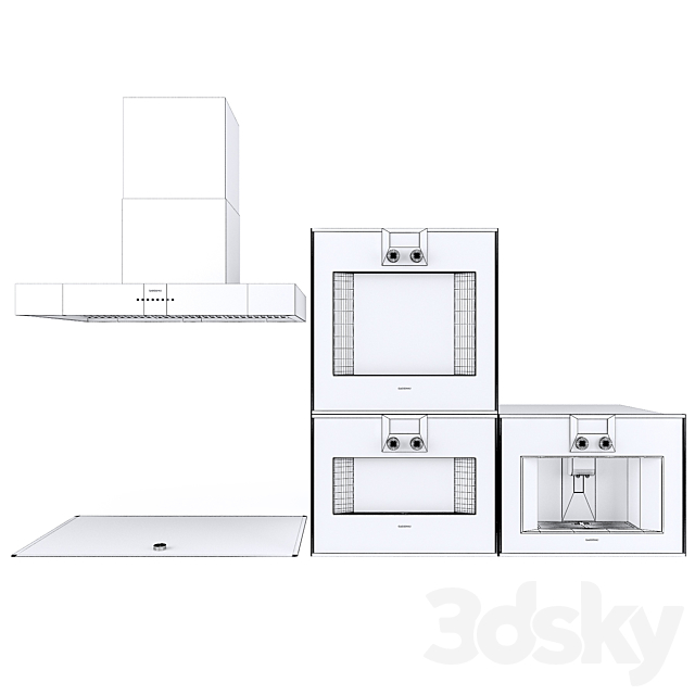 Set of machinery Gaggenau 3DSMax File - thumbnail 2