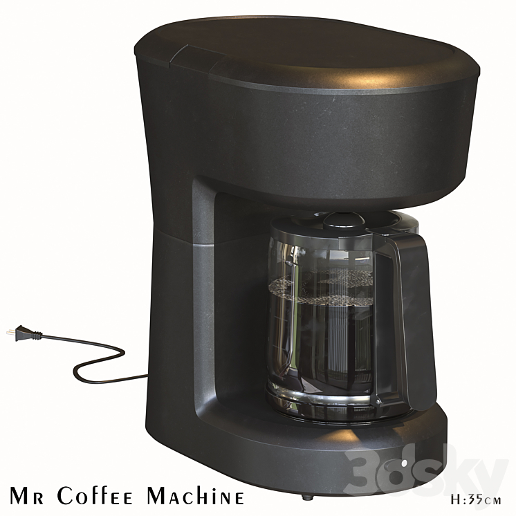 Set of Mr Coffee Machine 3DS Max Model - thumbnail 1
