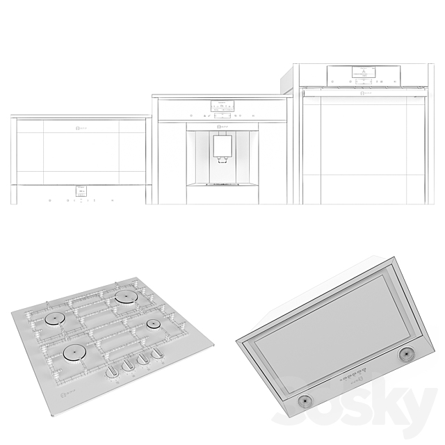 Set of Neff technics 3DS Max Model - thumbnail 2