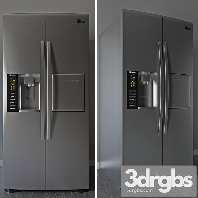 Side By Side Refrigerator 1 3dsmax Download - thumbnail 1