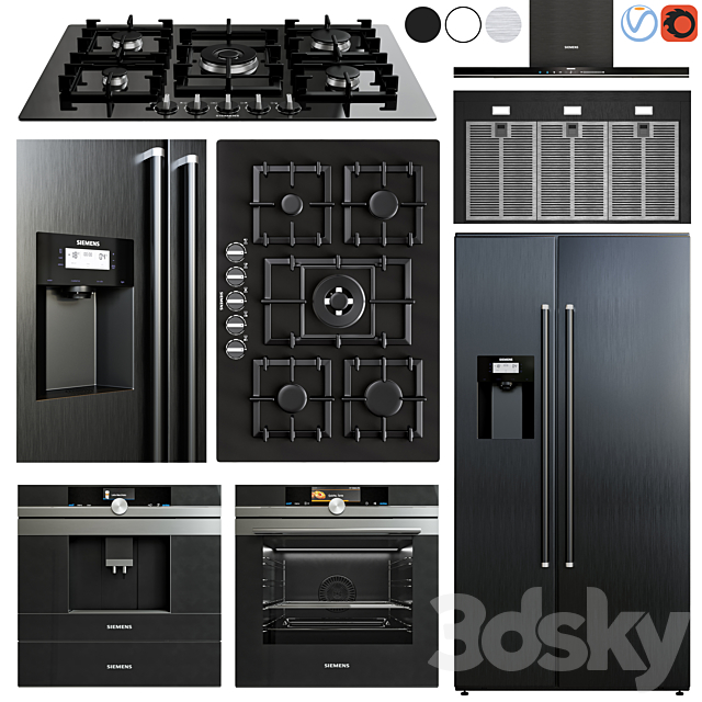 siemens appliance collection 3DSMax File - thumbnail 1