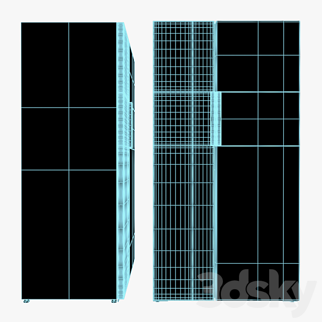 Siemens iQ700 refrigerator side-by-side type KA92NLB35R 3ds Max - thumbnail 3