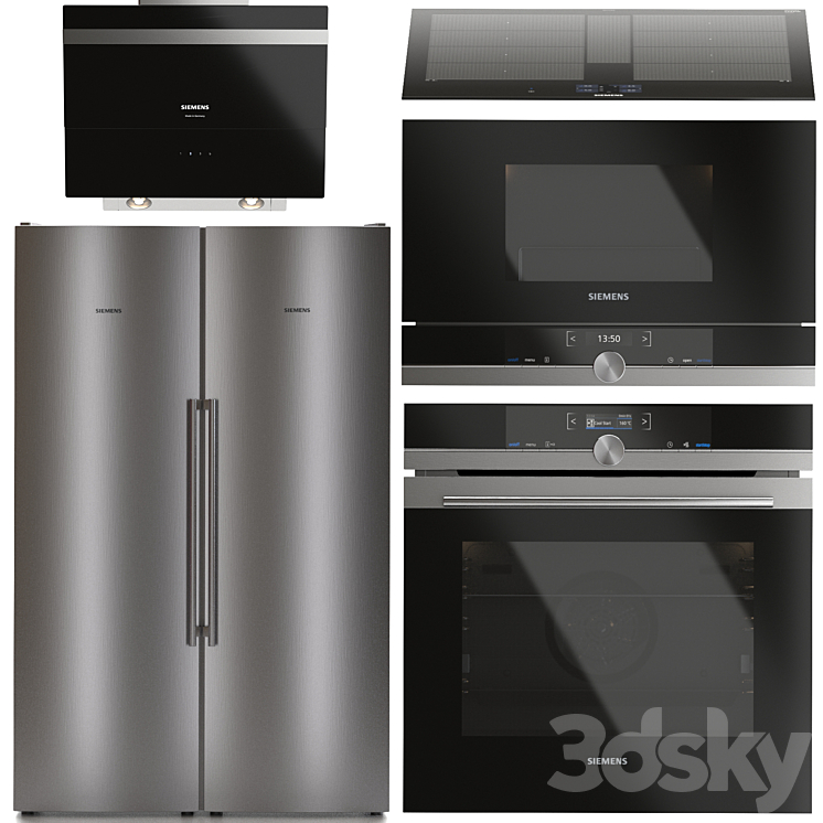 Siemens kitchen appliances set 4 3DS Max Model - thumbnail 3