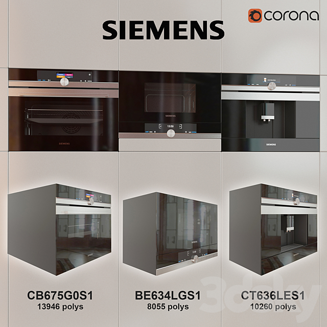 Siemens kitchen set 3ds Max - thumbnail 1