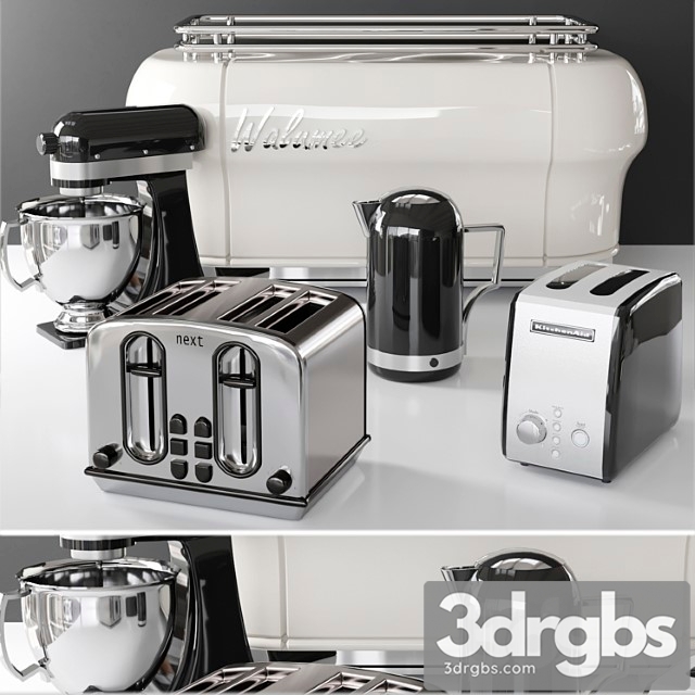 Small kitchen appliances collection 2 3dsmax Download - thumbnail 1