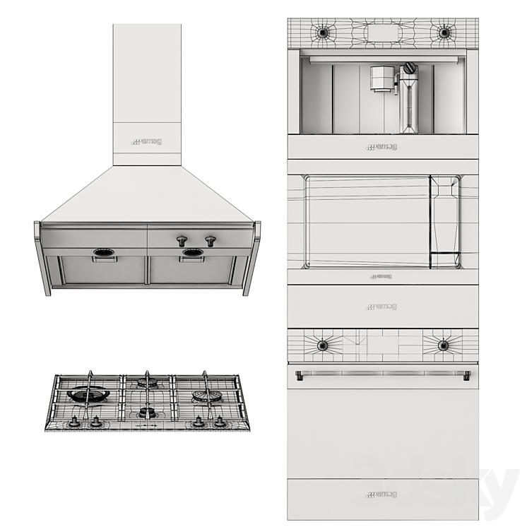 Smeg classica 3DS Max - thumbnail 2