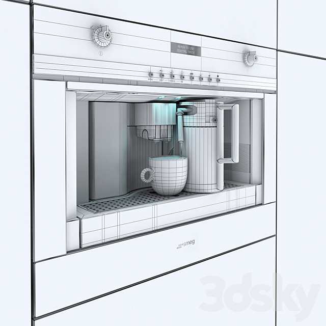 SMEG CMSC451NE 3DSMax File - thumbnail 3