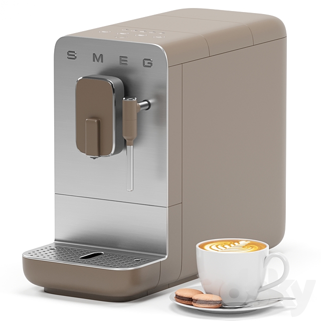 SMEG coffee machine BCC02EGMEU 3DS Max Model - thumbnail 2