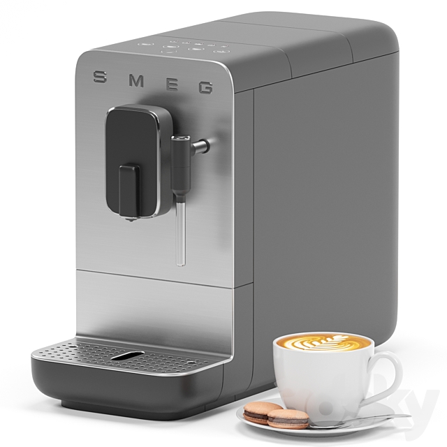 SMEG coffee machine BCC02EGMEU 3DS Max Model - thumbnail 3