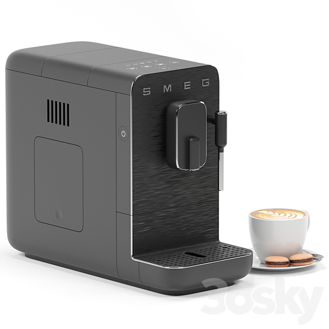 SMEG coffee machine BCC02EGMEU 3DS Max Model - thumbnail 4