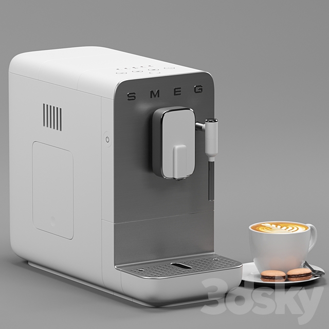 SMEG coffee machine BCC02EGMEU 3DS Max Model - thumbnail 6